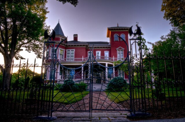 Exterior of Stephen King's house, a Victorian mansion in Bangor, Maine