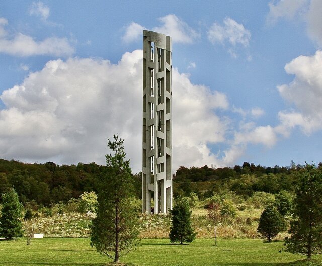 The Tower of Voices at the Flight 93 Memorial in rural Pennsylvania