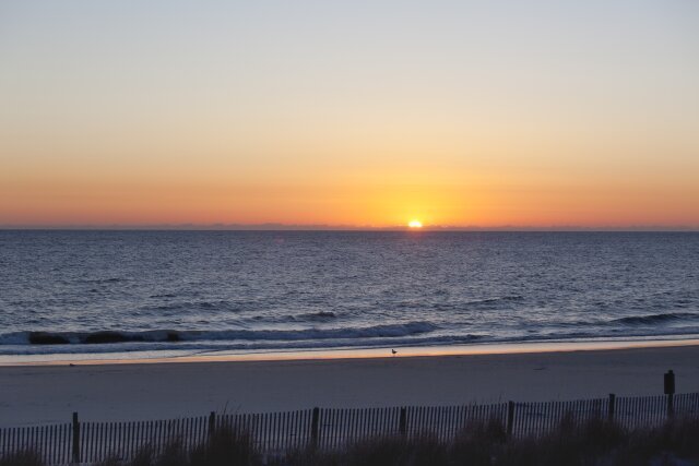 Winter sunrise in Dewey Beach, Delaware.